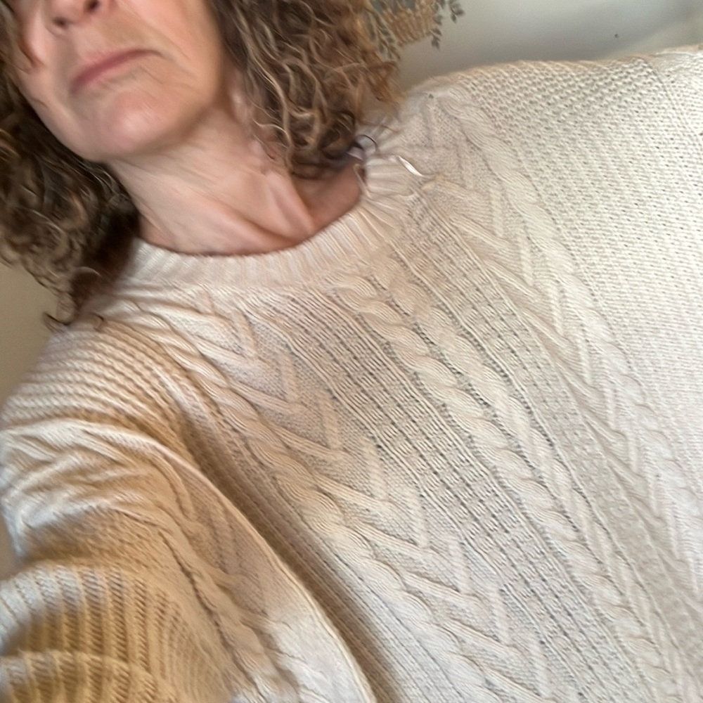 Natural cream sweater size medium